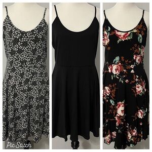 3 dress bundle - Black and Floral Women's Dress Set